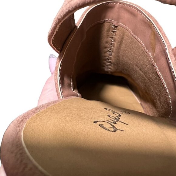 Qupid Nava Women's Slingback Pointed Toe Western Mules Brown Mocha Mauve Size 8 - Picture 13 of 16